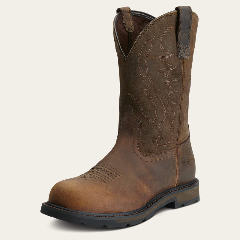 ARIAT - Groundbreaker Pull-On - Steel Round Toe - Brown - Becker Safety and Supply