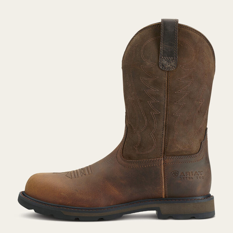 ARIAT - Groundbreaker Pull-On - Steel Round Toe - Brown - Becker Safety and Supply
