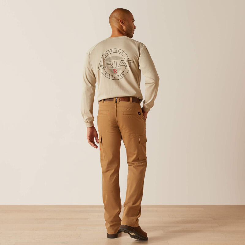 ARIAT - FR M7 Slim Hi-Vis Duralight Twill DuraStretch Straight Leg Pants, Khaki-29x30