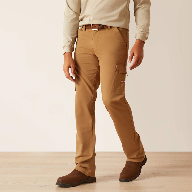 ARIAT - FR M7 Slim Hi-Vis Duralight Twill DuraStretch Straight Leg Pants, Khaki-29x30