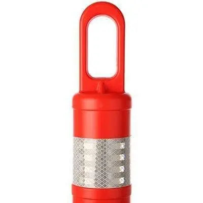 42" Looper Tube with 18lb rubber base and 2 bands of 3" 3M Reflective Sheeting. - Becker Safety and Supply