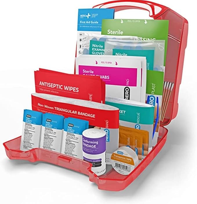 AERO - 10 Series First Aid Kit - Weatherproof Plastic Case- Custom Becker Label - Becker Safety and Supply