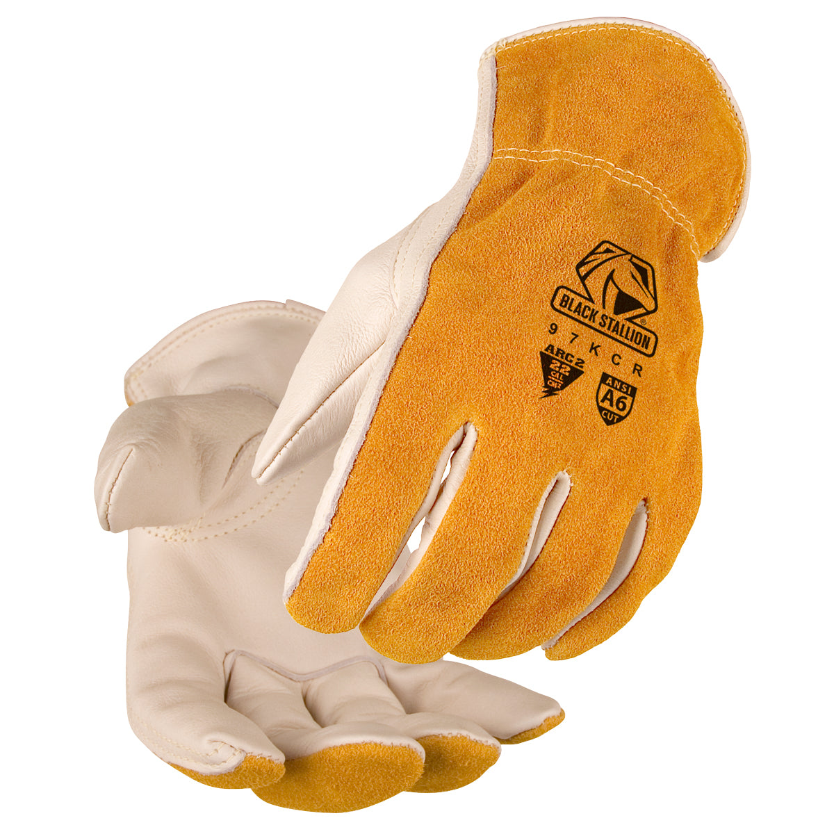 BLACK STALLION - ARC-Rated & A6 Cut-Resistant Cowhide Drivers Glove