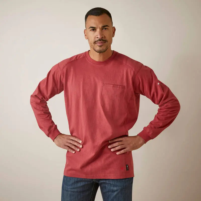 ARIAT - FR Air True Grit T-Shirt, Brick Red Becker Safety and Supply