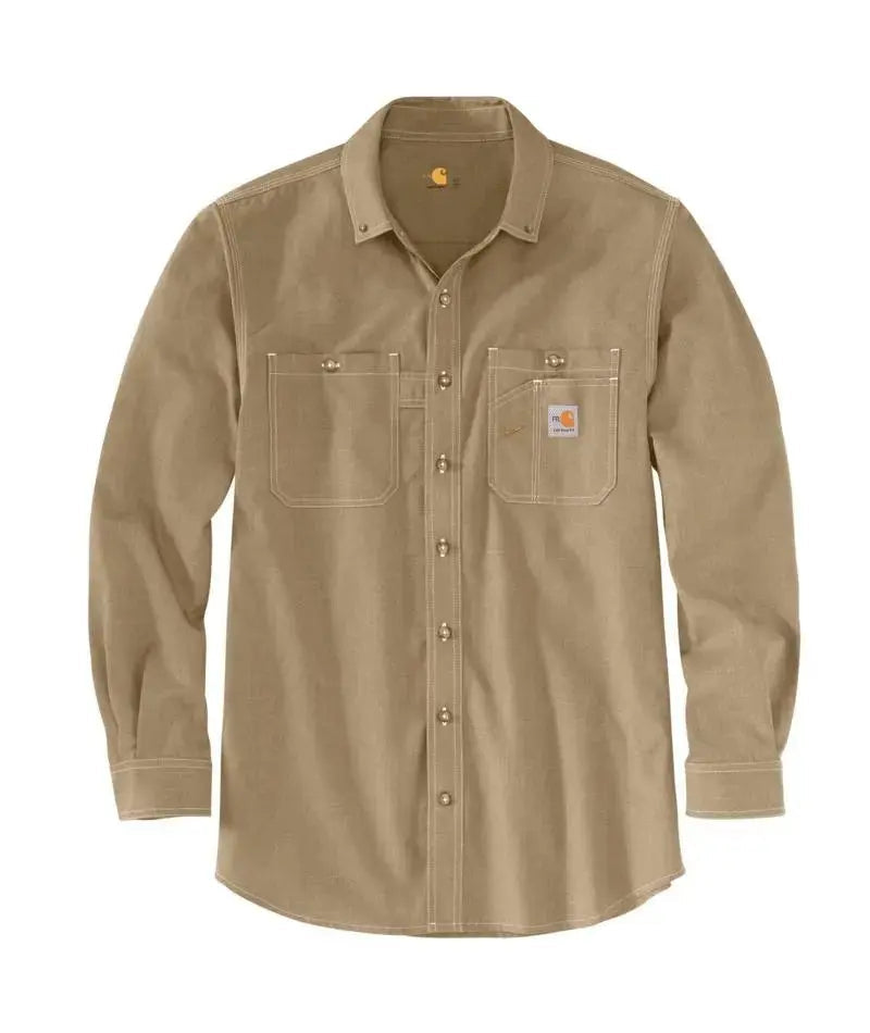 CARHARTT-Flame Resistant Force Loose Fit Lightweight Long-Sleeve Shirt - Navy-2XL Becker Safety and Supply