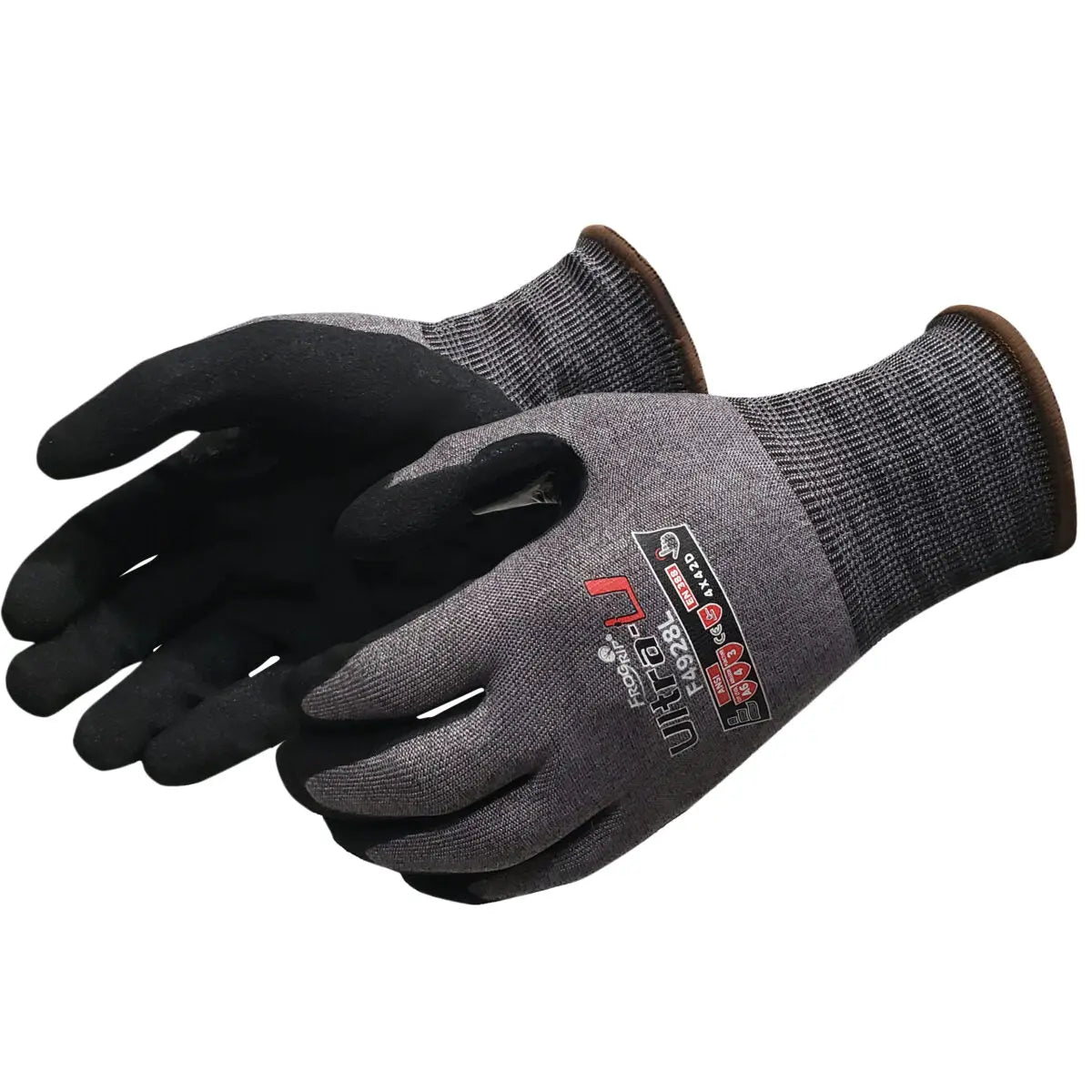 LIBERTY - 18 GUAGE, CUT A6, BLACK SANDY NITRILE GLOVES Becker Safety and Supply
