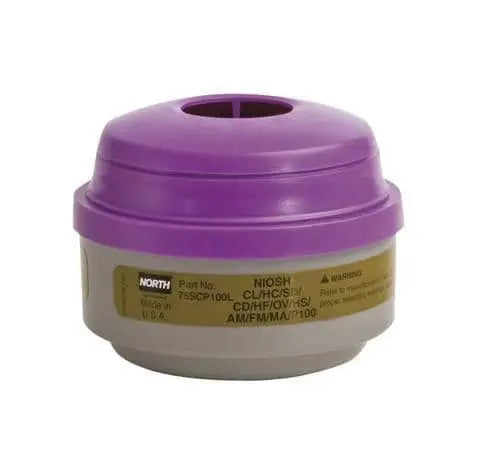 NORTH - Combination Gas and Vapor Cartridge with P100 Particulate Filter - Becker Safety and Supply