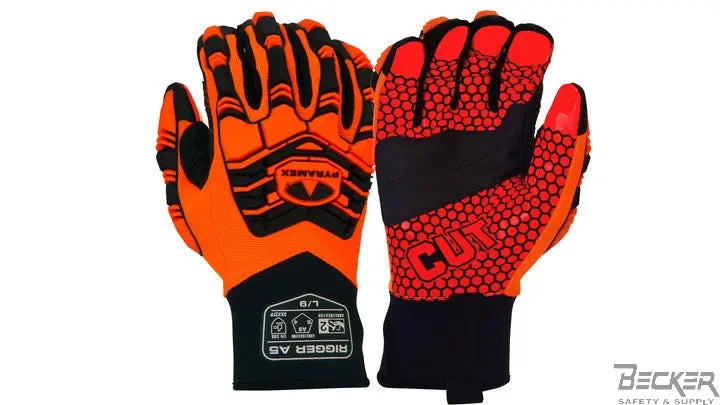 PYRAMEX - Synthetic Leather Silicone Palm A5 Cut Level 2 Impact - 2XL Becker Safety and Supply