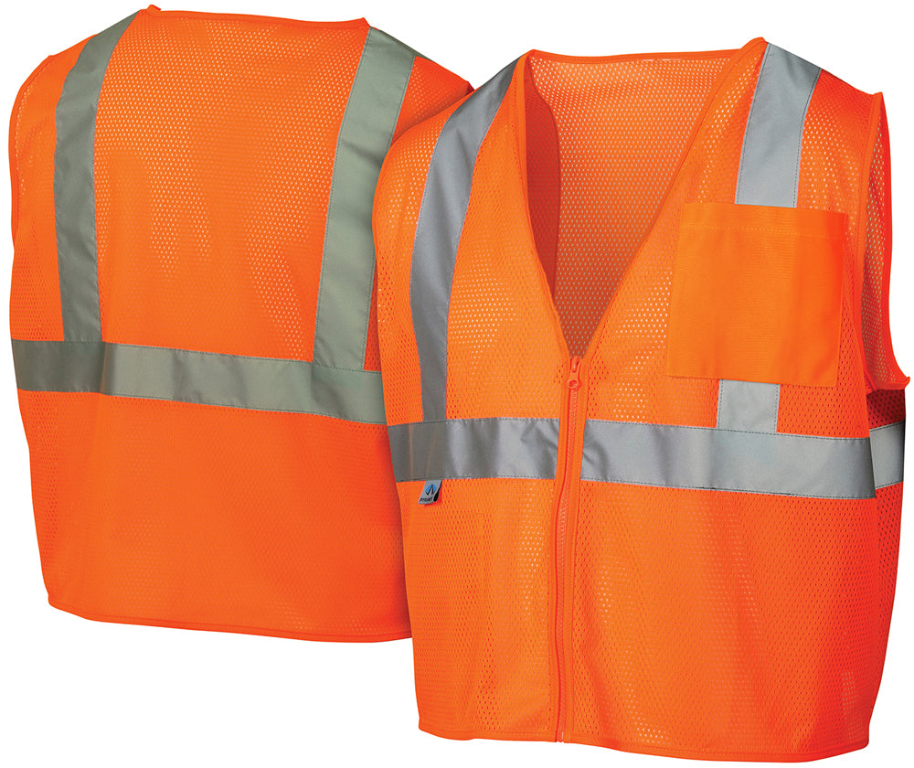 Pyramex - Se Class 2 Vest - Orange Mesh W/ Silver