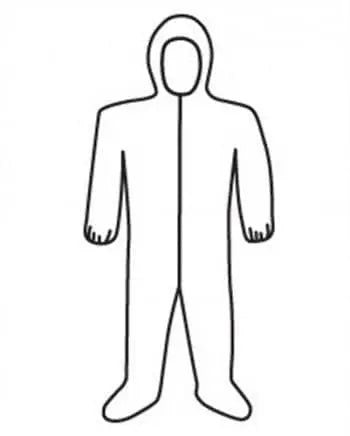 WEST CHESTER - White Micro-porous Coverall, zipper front w/EWA and attached hood & Boot - 25/case - Becker Safety and Supply
