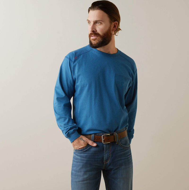 ARIAT - FR Air Crew T-Shirt, Key Largo Heather